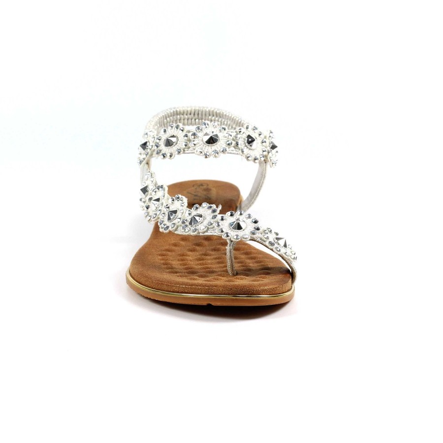 Sandals Lunar | Charlotte Ii Silver Sandal