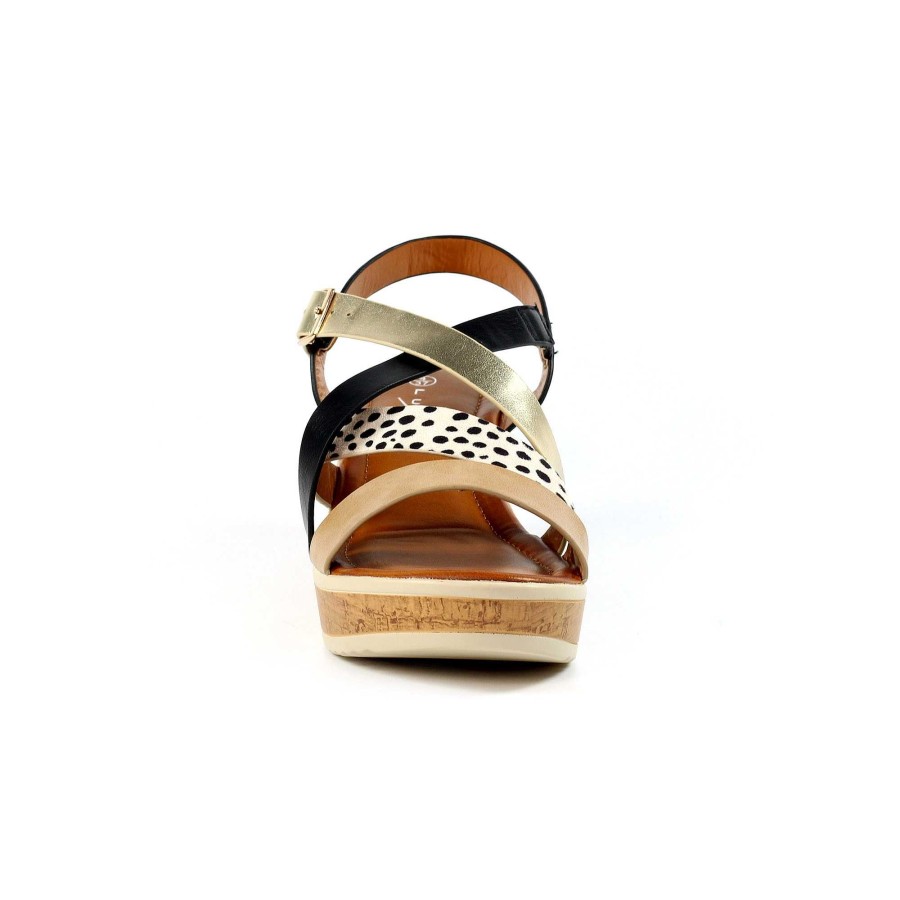 Sandals Lunar | Arundel Beige Wedge Sandal