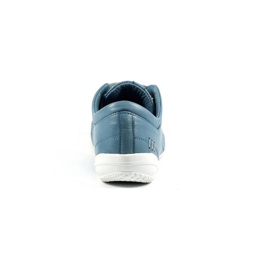 Shoes Lunar | Carrick Ii Mid Blue Leather Trainer