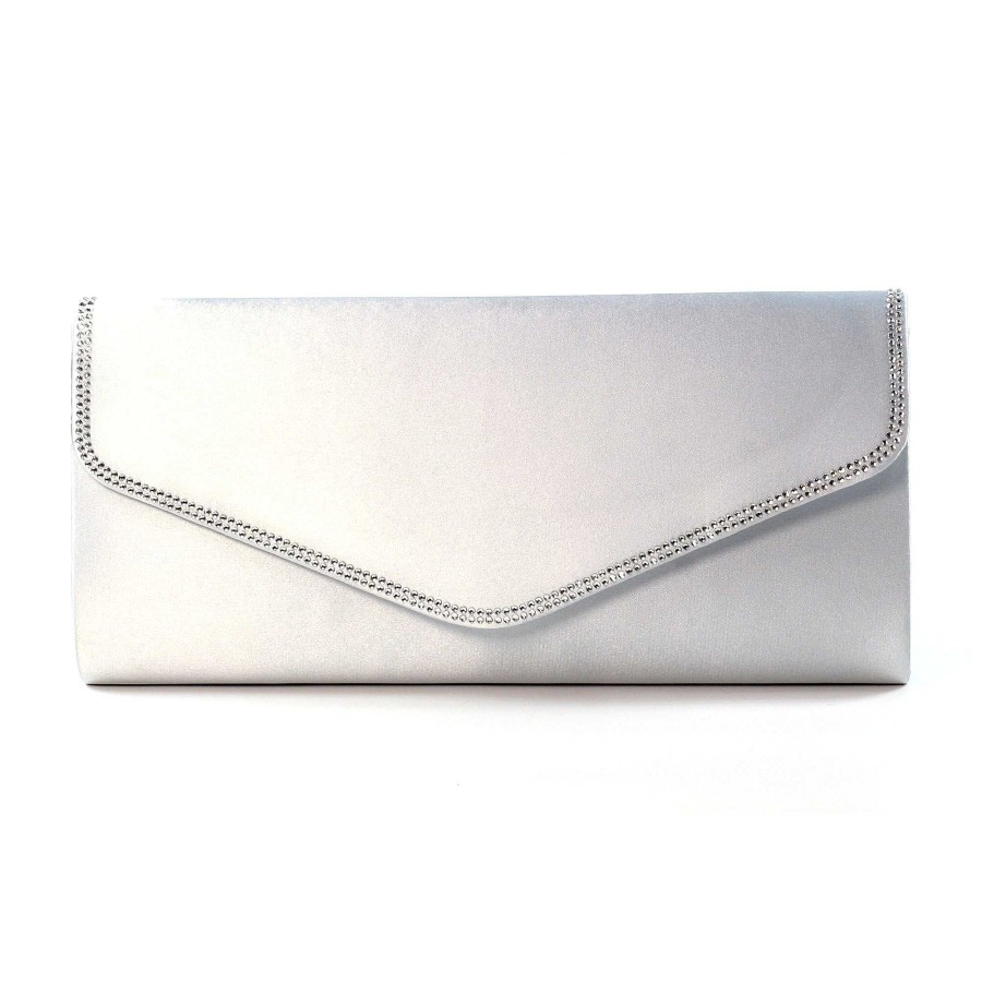 Handbags Lunar | Janelle Silver Satin Bag