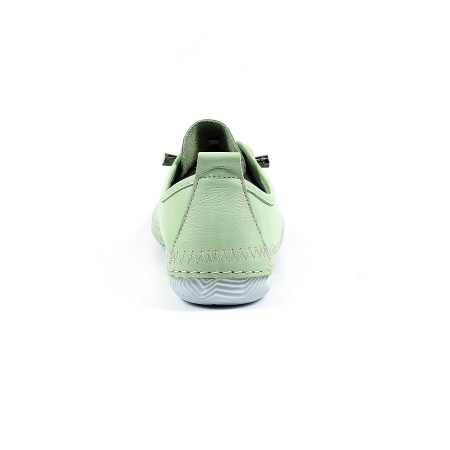 Shoes Lunar | Abbie Mint Leather Plimsoll