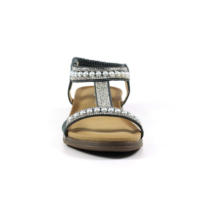 Sandals Lunar | Tancy Grey Pearl Sandal