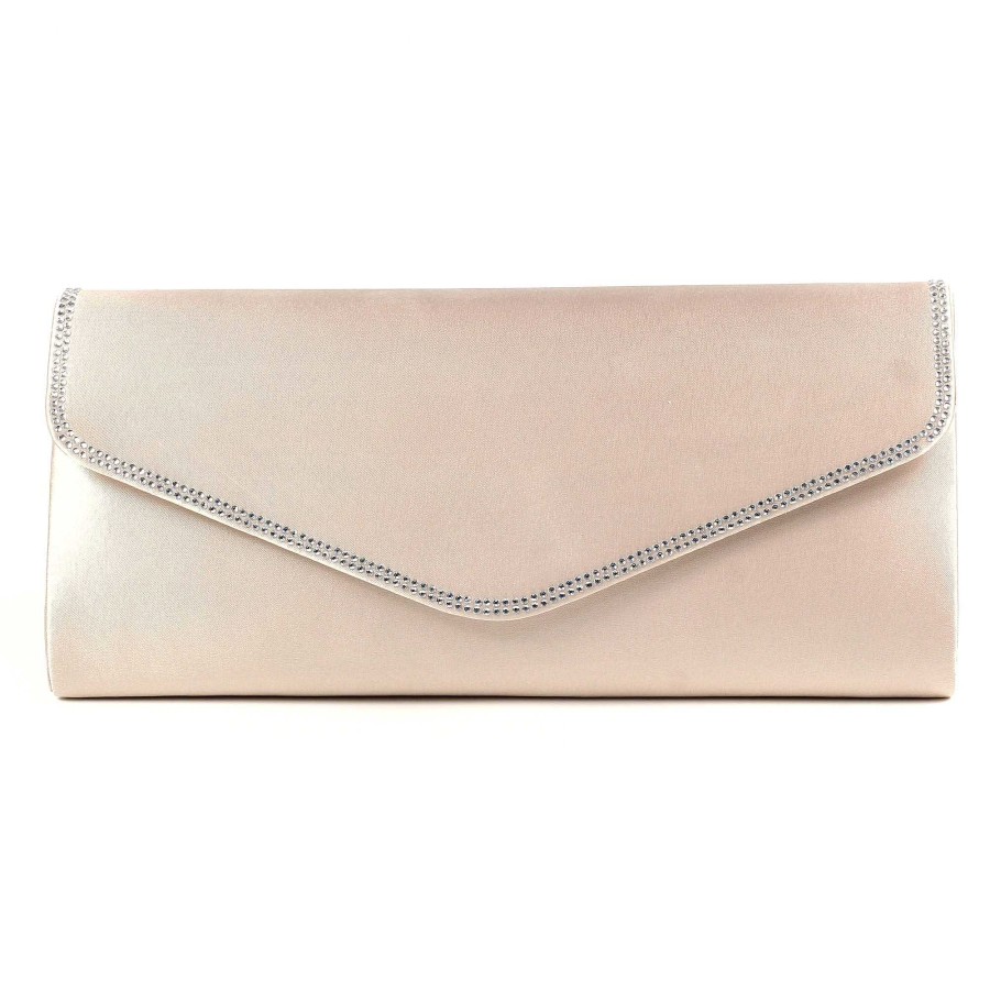 Handbags Lunar | Janelle Nude Satin Bag