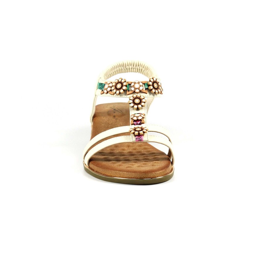 Sandals Lunar | Frankie White Wedge Sandal