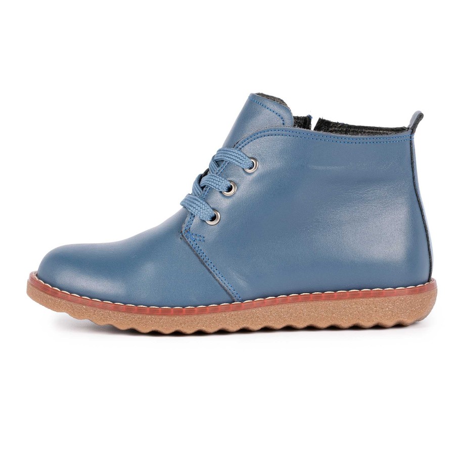 Boots Lunar | Claire Mid Blue Leather Ankle Boot