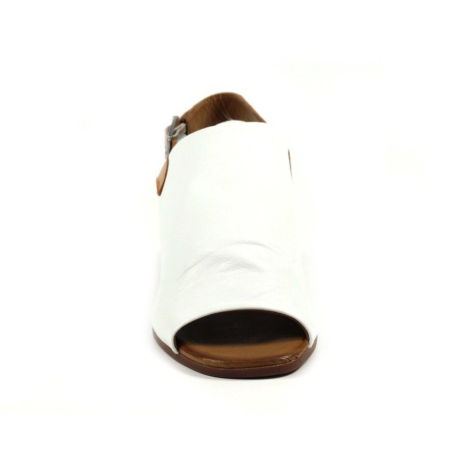 Sandals Lunar | Lazy Dogz Jenkins White Leather Sandal