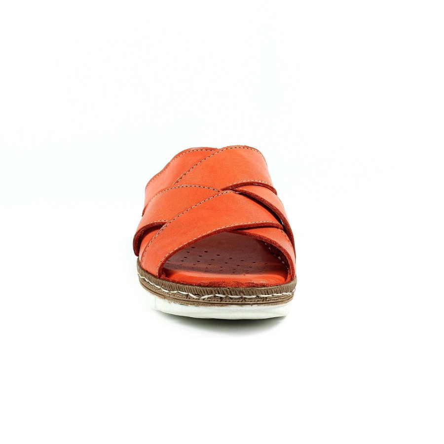 Sandals Lunar | Gwen Orange Leather Sandal