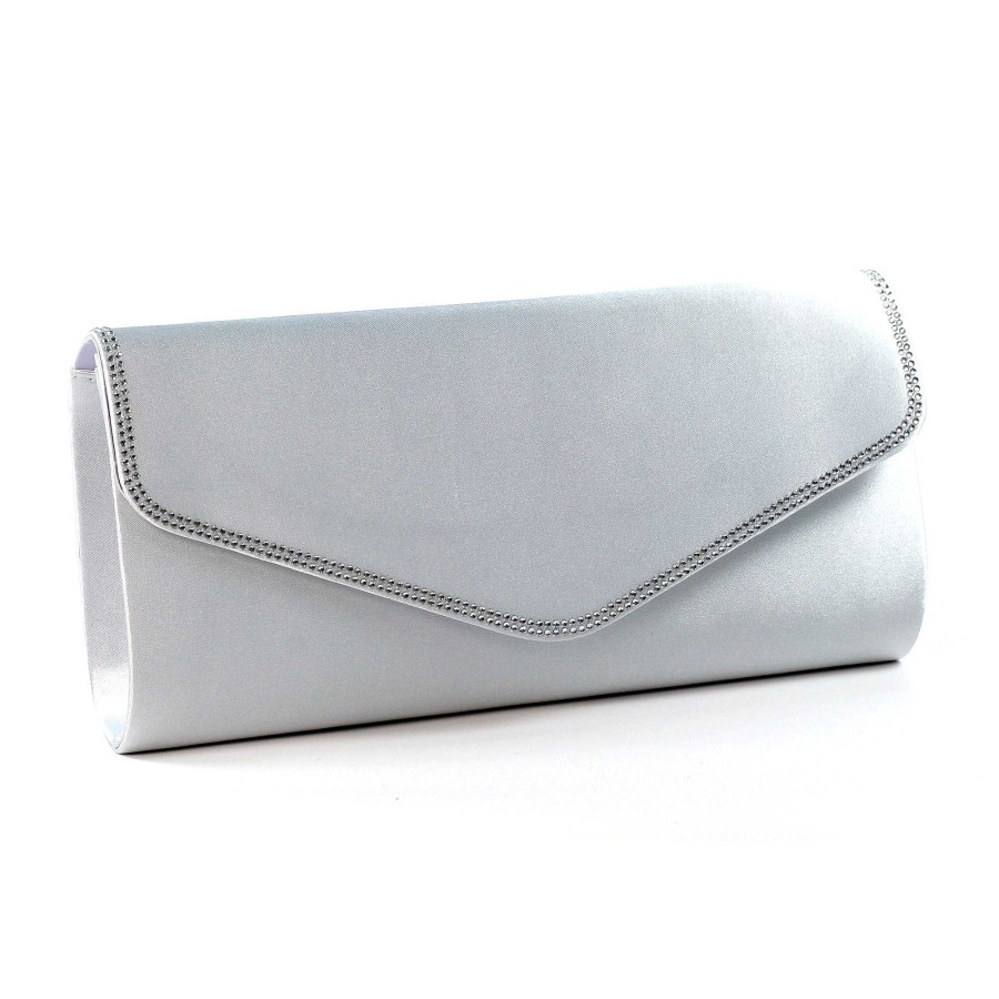 Handbags Lunar | Janelle Silver Satin Bag