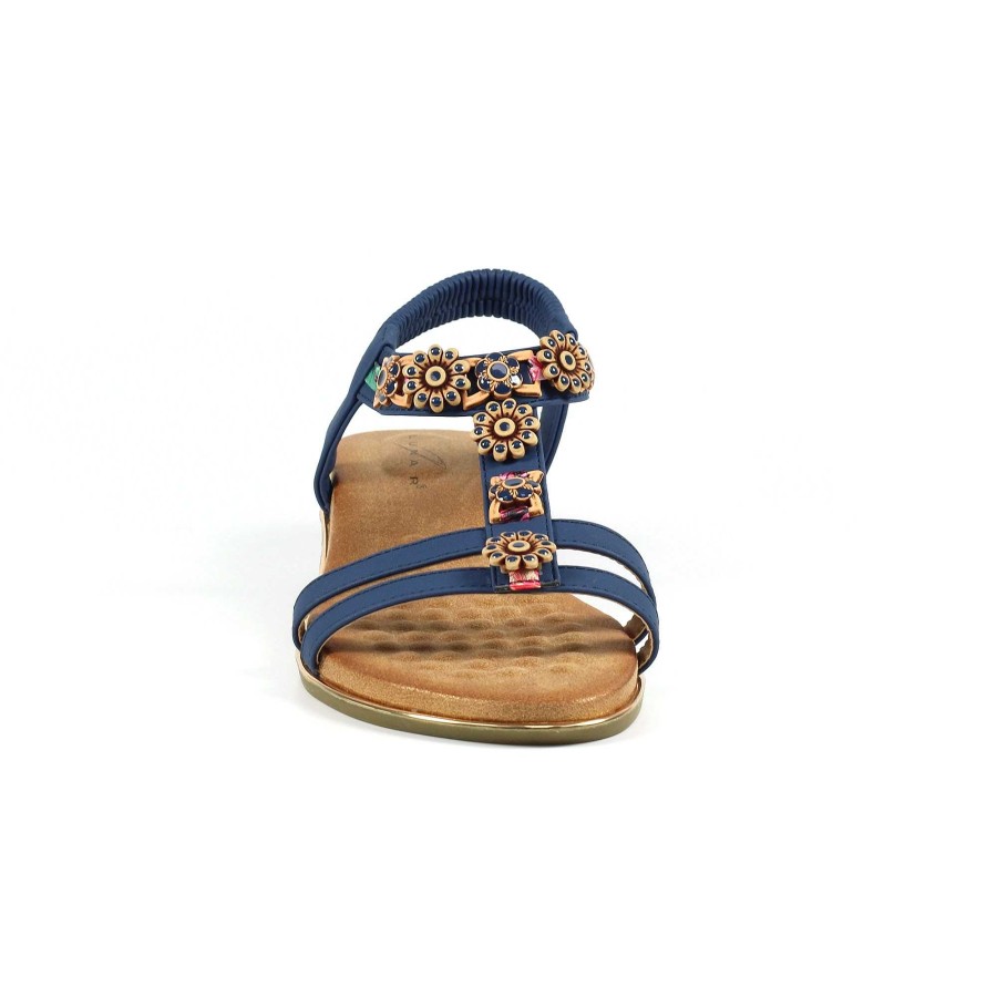 Sandals Lunar | Frankie Navy Wedge Sandal