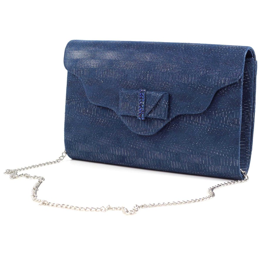 Handbags Lunar | Mira Navy Clutch Bag