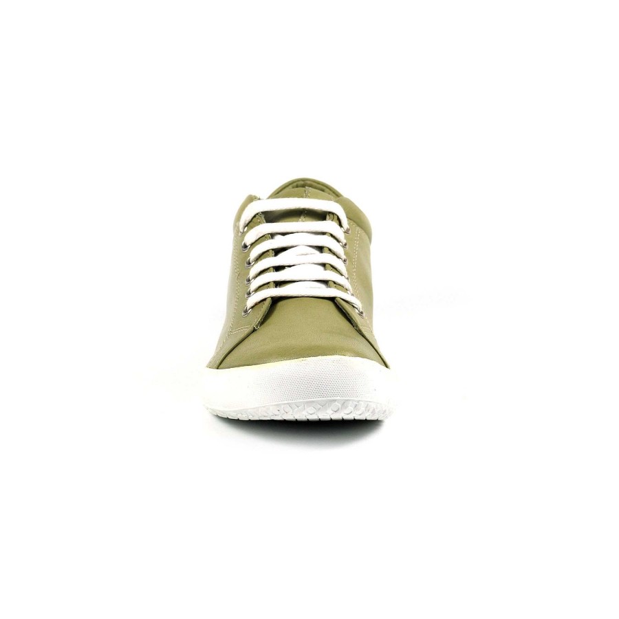 Shoes Lunar | Carrick Ii Khaki Leather Trainer