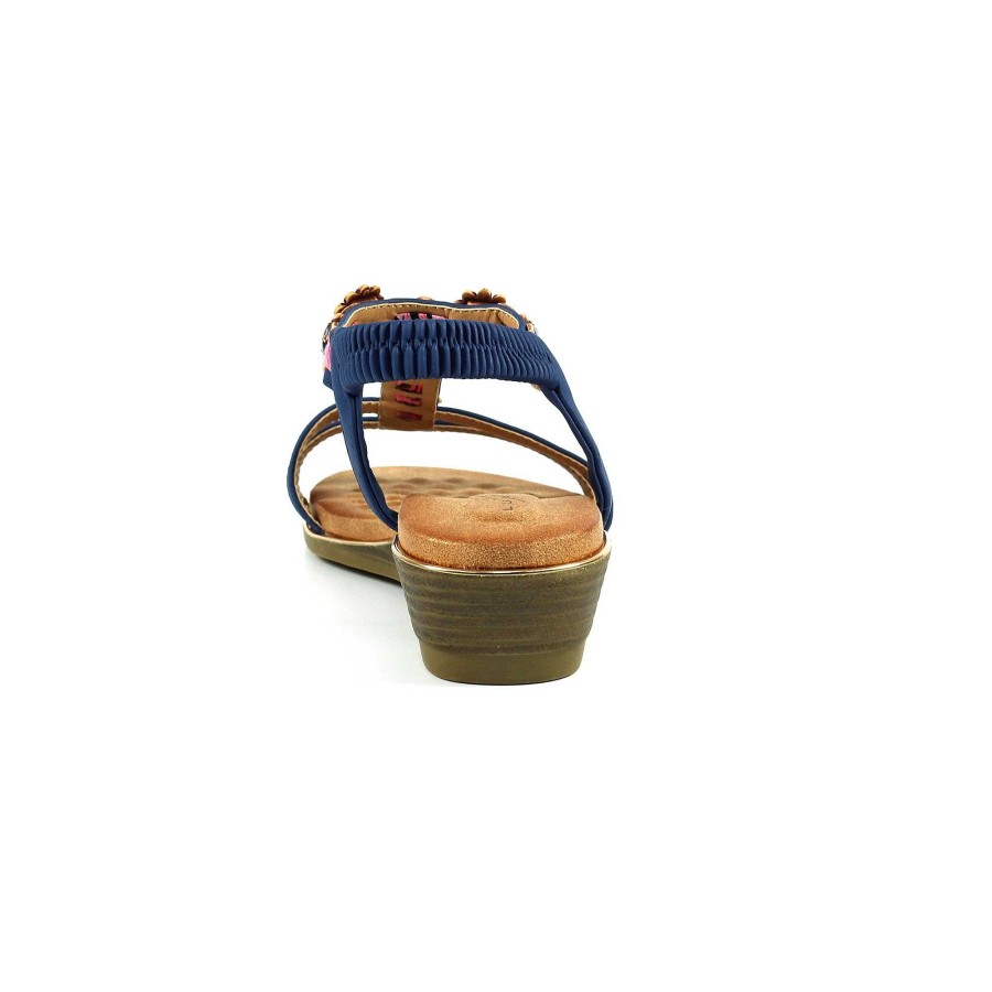 Sandals Lunar | Frankie Navy Wedge Sandal