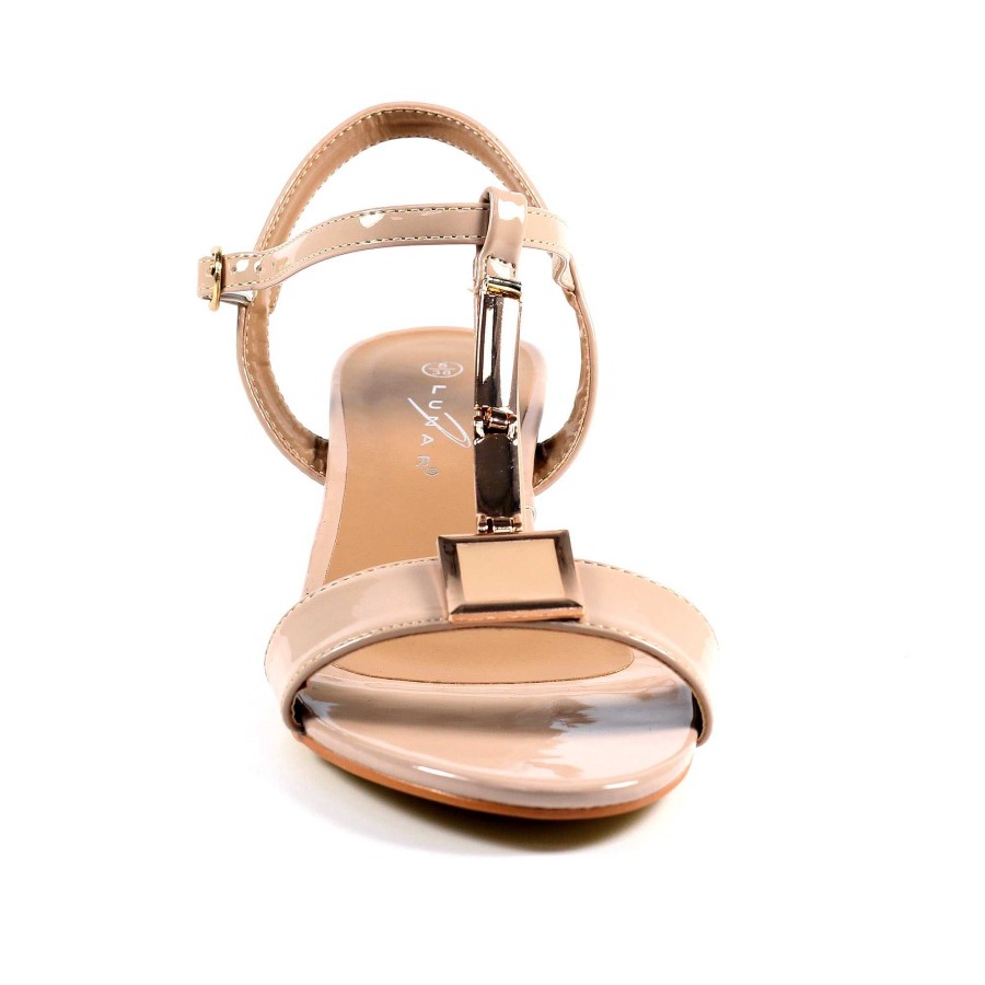 Shoes Lunar | Blaze Nude Patent Sandal