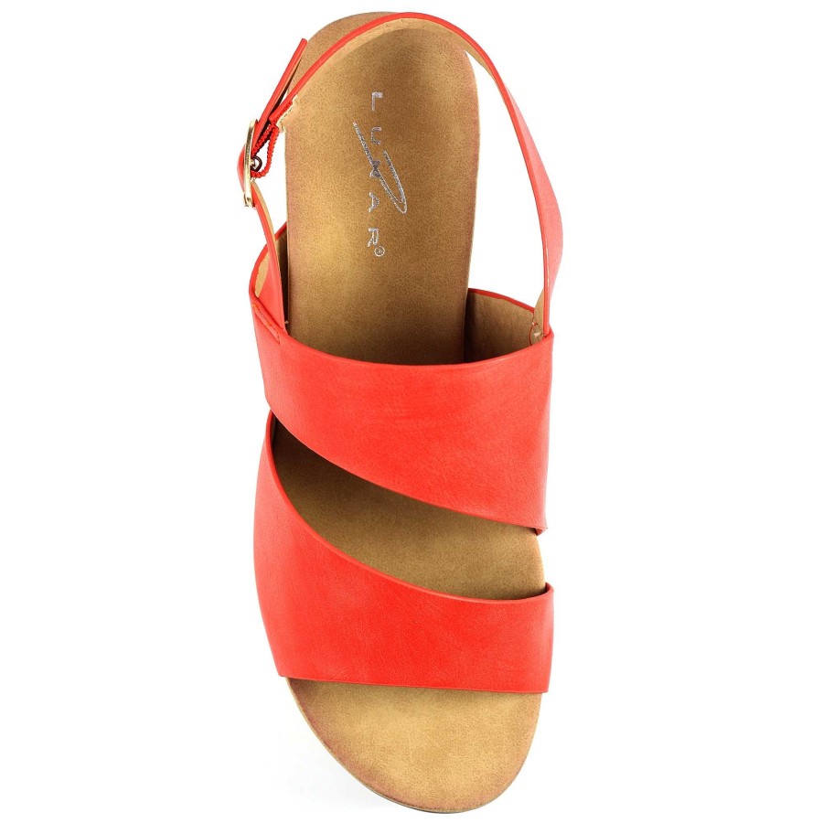 Sandals Lunar | Lunar Misty Red Wedge Sandal