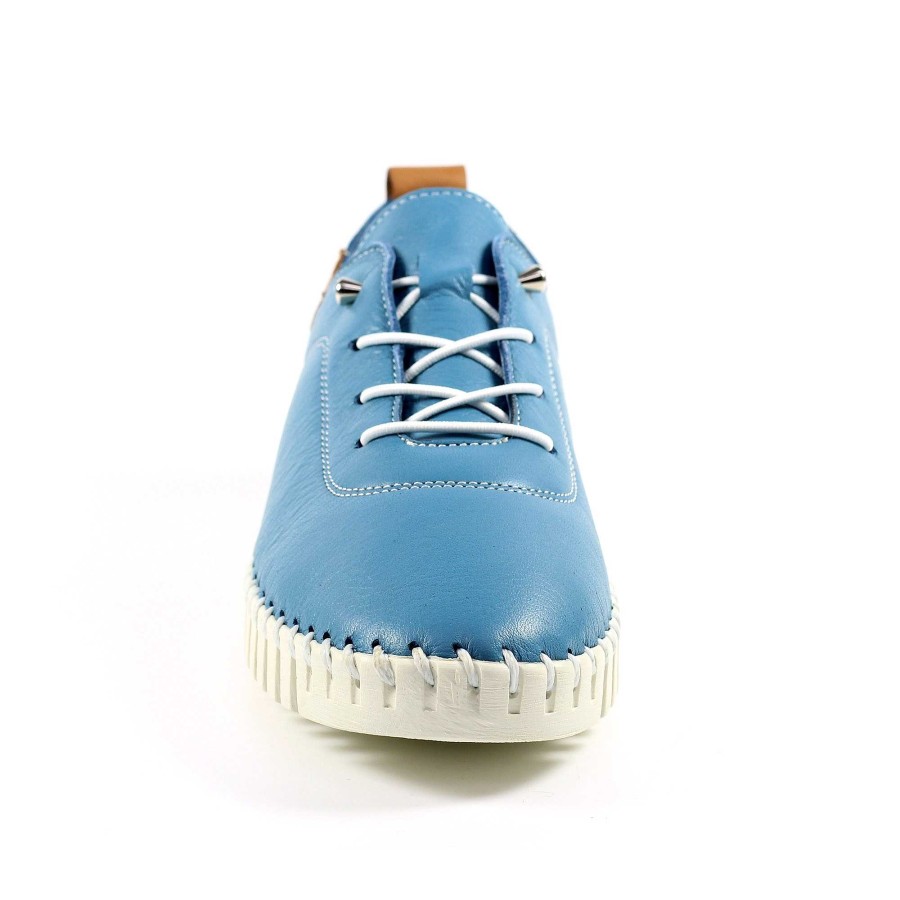 Shoes Lunar | Flamborough Mid Blue Leather Shoe