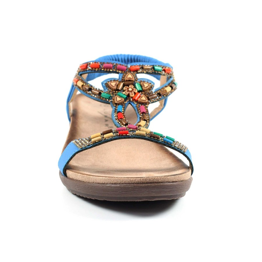 Sandals Lunar | Mariella Blue Beaded Sandal