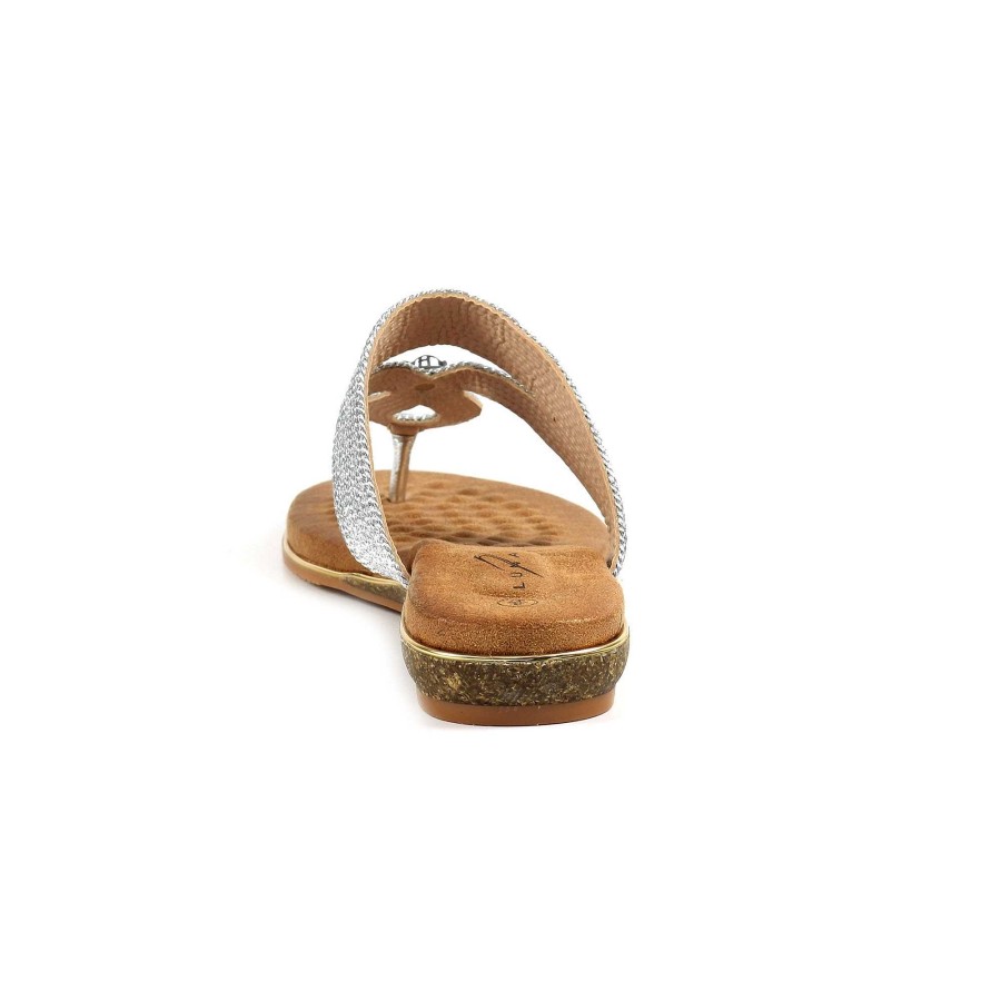 Sandals Lunar | Ezra Silver Sandal